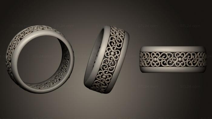Ювелирные перстни и кольца (Кольцо R024, JVLRP_0137) 3D модель для ЧПУ станка